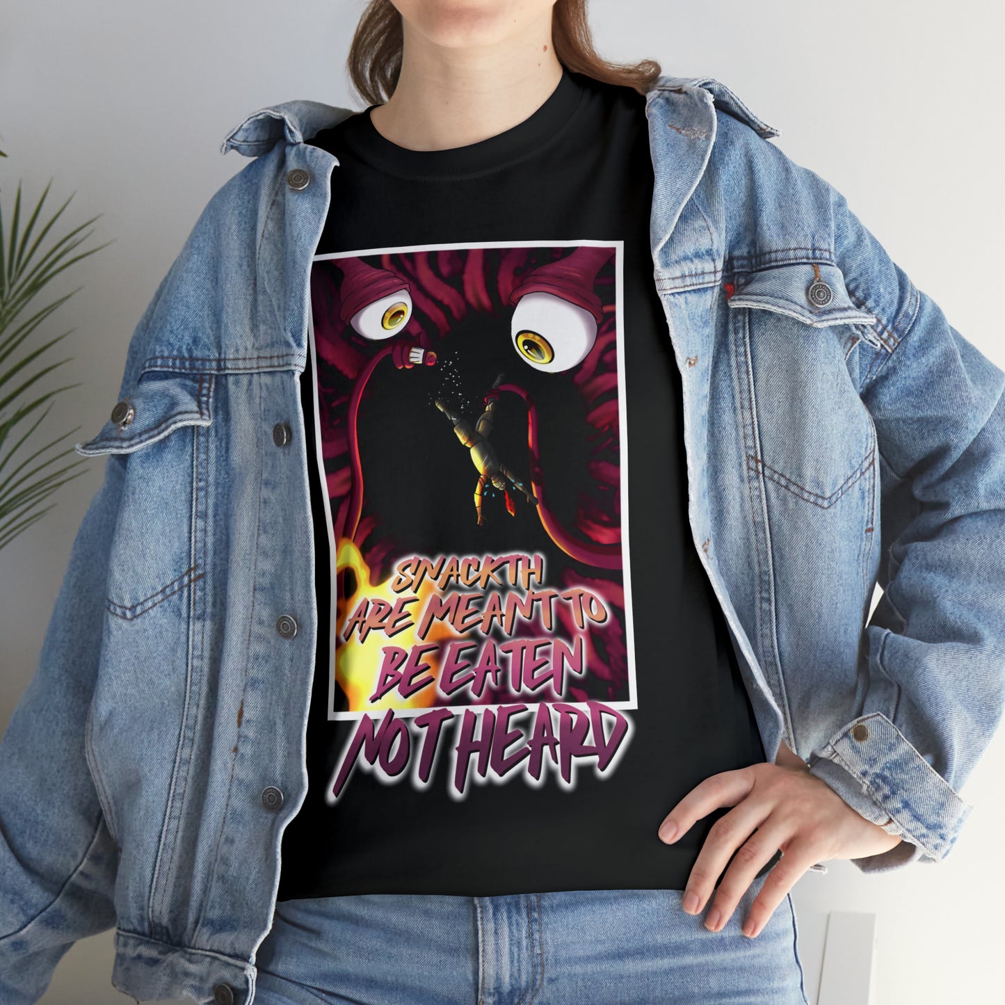 'Snackth Are Meant To Be Eaten Not Heard' Lou Carcoilh Unisex T Shirt