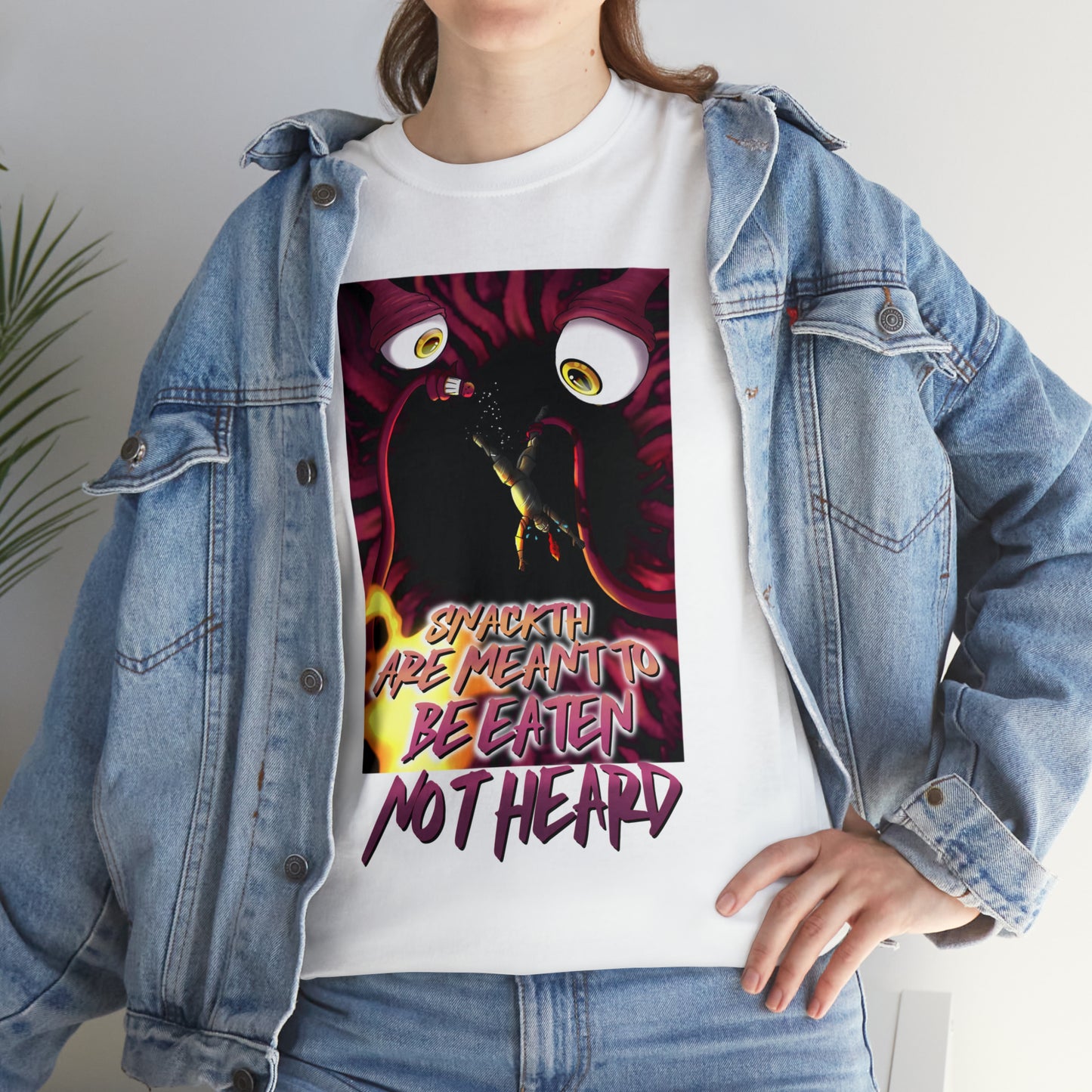 'Snackth Are Meant To Be Eaten Not Heard' Lou Carcoilh Unisex T Shirt